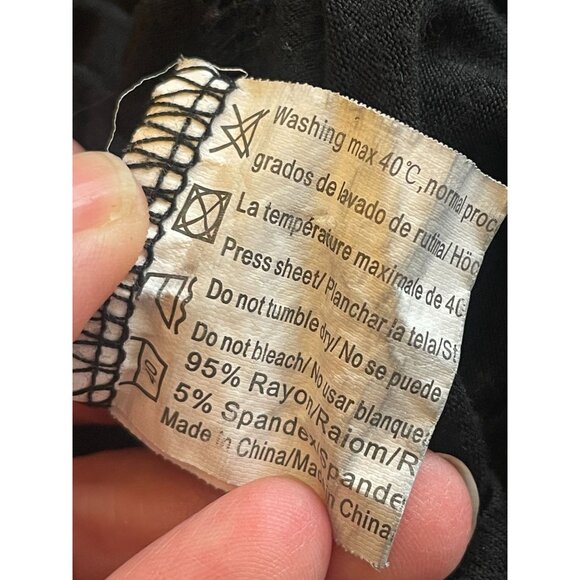 black tunic double V short sleeve open weave ladder accent swim cover top - Picture 6 of 6